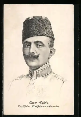 AK Enver Pascha, Türkischer Höchstkommandierender, Portrait in Uniform