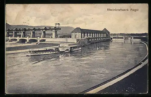 AK Augst, Rheinkraftwerk, Dampfer