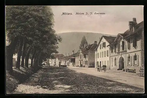 AK Môtiers, Maison F. F. Rousseau, Strassenpartie