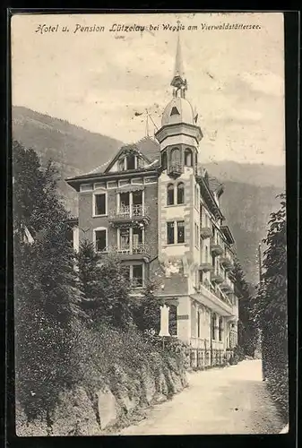 AK Weggis, Hotel und Pension Lützelau am Vierwaldstättersee