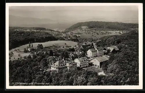 AK St. Chrischona, Gesamtansicht vom Flugzeug aus