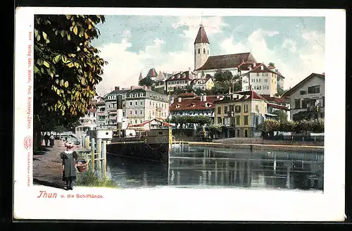 AK Thun, Ortspartie mit Schifflände