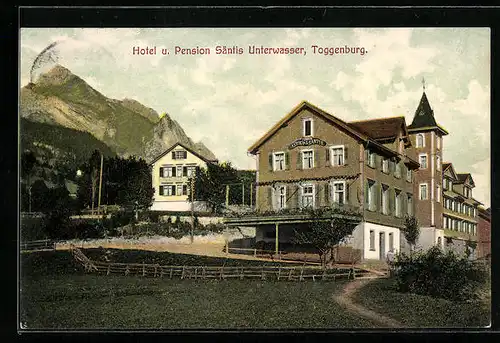 AK Unterwasser / Toggenburg, Hotel und Pension Säntis