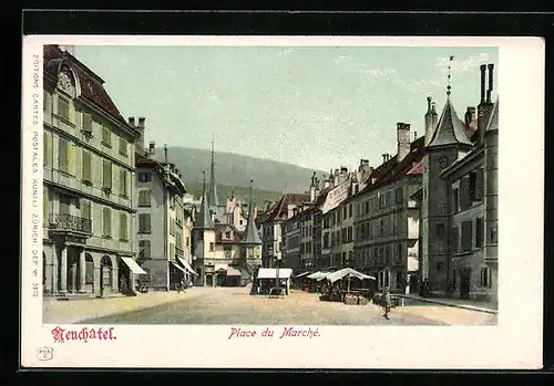 AK Neuchatel, Place du Marché