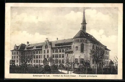 AK Estavayer-le-Lac, Institut du Sacre-Coeur, Facade principale