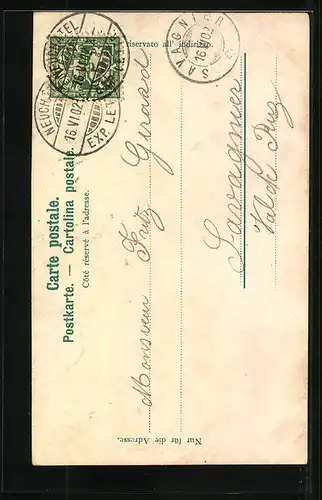 AK Neuchatel, Rue du Chateau et Tour de Diesse