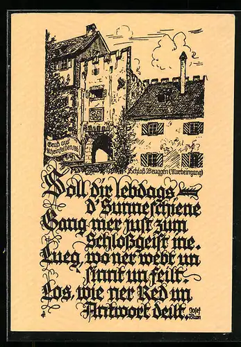 Künstler-AK Rheinfelden /Bd., Schloss Beuggen