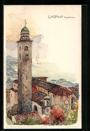 Lithographie Lugano, S. Lorenzo