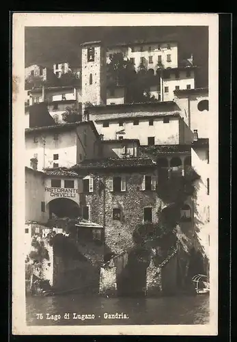 AK Gandria /Lago die Lugano, Panorama & Ristorante Crivelli