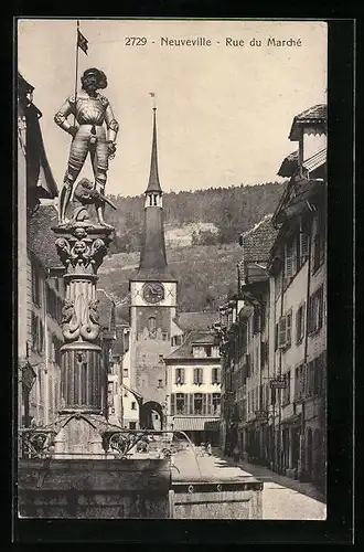 AK Neuveville, Rue du Marché, Strassenpartie