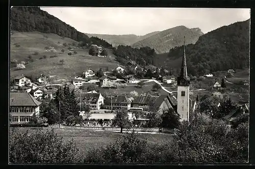 AK Langenbruck /Baselbiet, Ortspartie mit Kirche