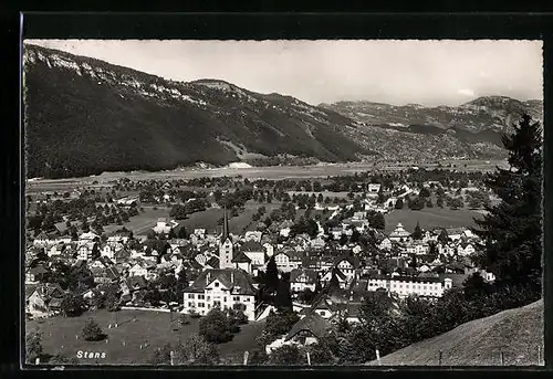 AK Stans, Ortsansicht aus der Vogelschau