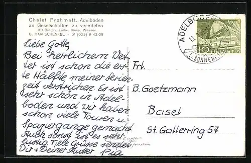AK Adelboden, Chalet Frohmatt