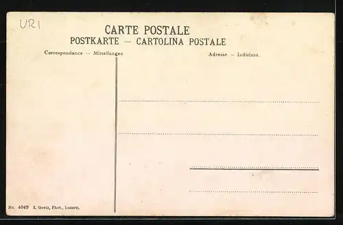 AK Göschenen, Ortsansicht mit Dammagletscher