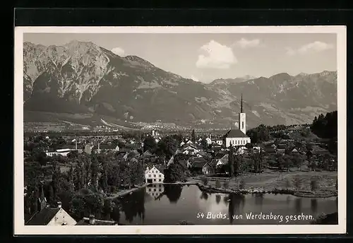 AK Buchs, Ortsansicht vom Werdenberg aus