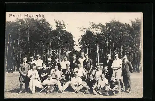 AK Gruppenfoto einer Feldhockeymannschaft