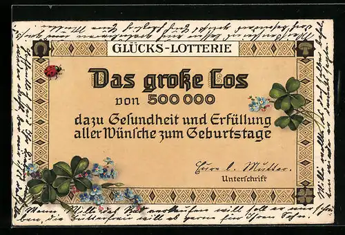 AK Glücks-Lotterie, Das grosse Los