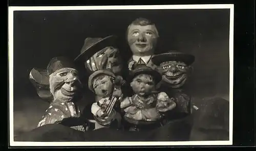 AK Szene eines Puppentheaters