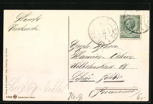 AK Messina, zerstörter Strassenzug durch Erdbeben am 28.Dezember 1908