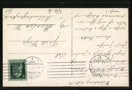 AK Baby mit Mütze im Kinderwagen