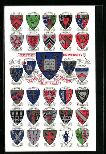 AK Arms of the Colleges of Oxford, Oxford University, Wappen
