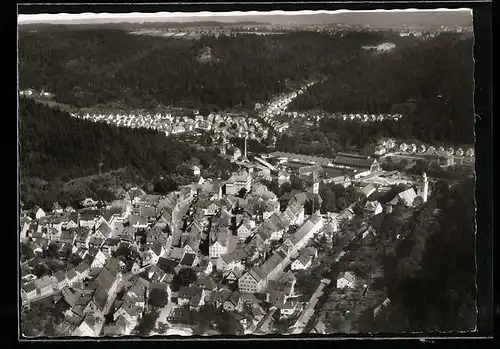 AK Oberndorf /Neckar, Ortsansicht vom Flugzeug aus