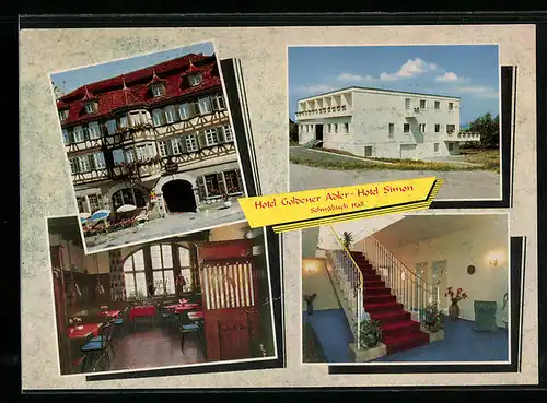 AK Schwäbisch Hall, Hotel Goldener Adler, Hotel Simon, Schweickerweg 25