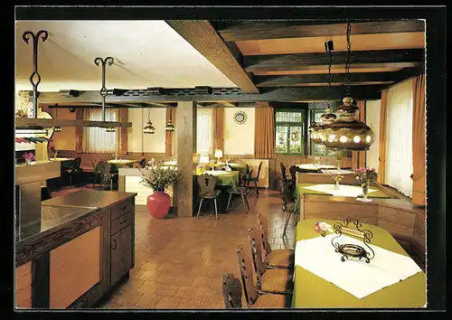 AK Horb-Isenburg, Innenansicht Forellengasthof Waldeck