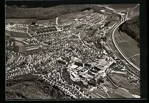 AK Oberkochen, Fliegeraufnahme vom Ort