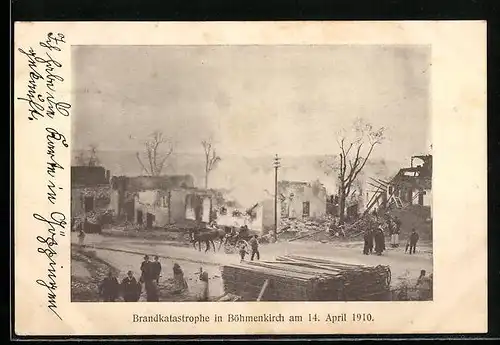 AK Böhmenkirch, Brandkatastrophe am 14.04.1910, Schaulustige