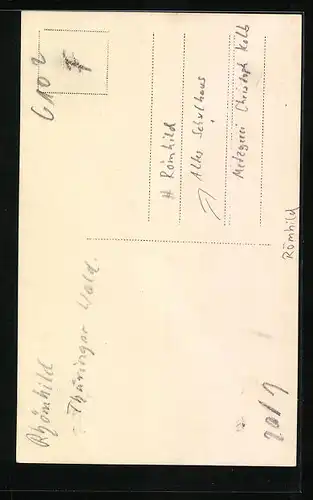 Foto-AK Römhild, Altes Schulhaus