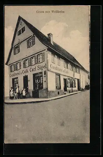 AK Weilheim, Conditorei & Cafe Carl Sigel