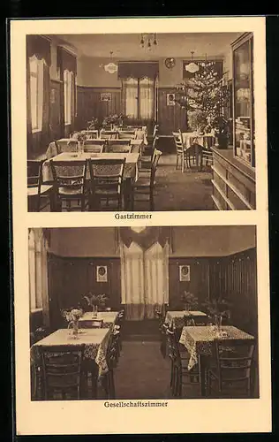 AK Burgkunstadt i. Bay., Gasthof Schönberg, Gesellschaftszimmer, Gastzimmer