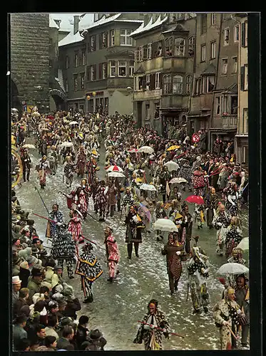 AK Rottweil a.N., Rottweiler Narrensprung, Umzug