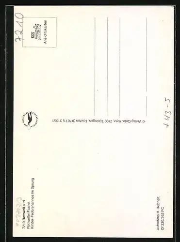 AK Rottweil a.N., Rottweiler Fasnet, Kinder-Federehannes im Sprung