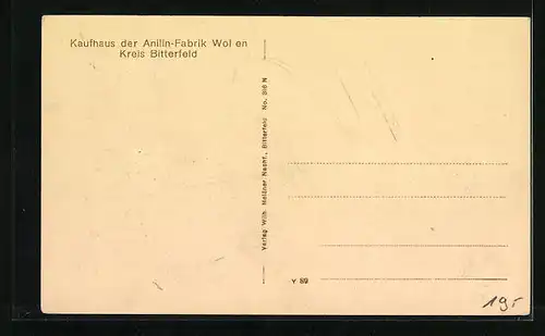 AK Bitterfeld, Kaufhaus der Anilin-Fabrik Wol