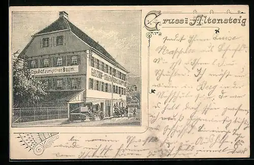 AK Altensteig, Gasthof zum grünen Baum