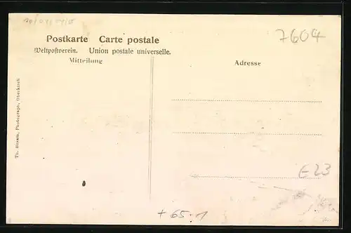 AK Appenweier, Verheerungen am Bahnhof durch das Unwetter vom 10. August 1905