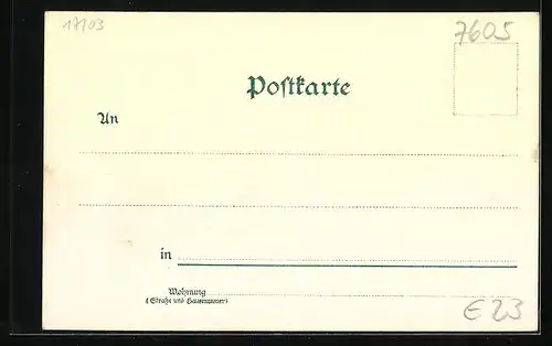 Lithographie Bad Freyersbach, Villa, Linden-Allee mit Croquetplatz