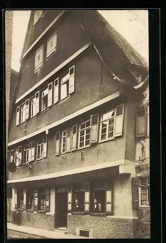 Foto-AK Göppingen, Altstadthaus 1914