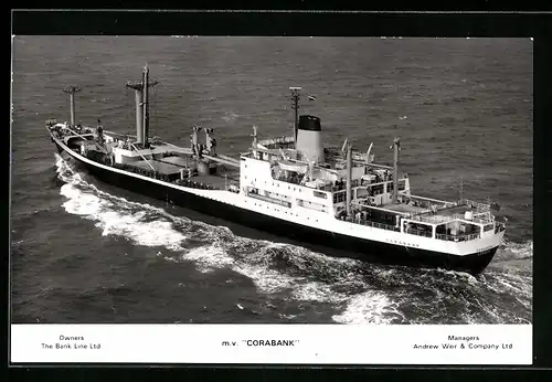 AK Handelsschiff MV Corabank auf See
