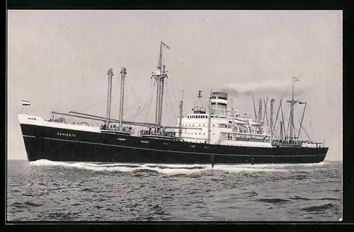 AK Handelsschiff S.S. Schiedyk in voller Fahrt