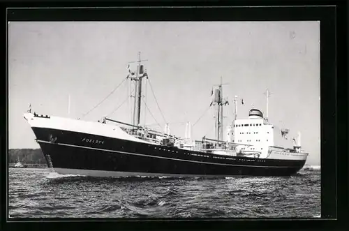 AK Handelsschiff MV Poeldyk, Holland-America-Line