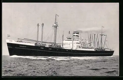 AK Handelsschiff S.S. Schiedyk in voller Fahrt