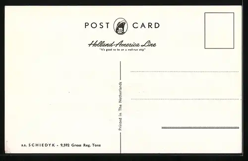AK Handelsschiff S.S. Schiedyk in voller Fahrt