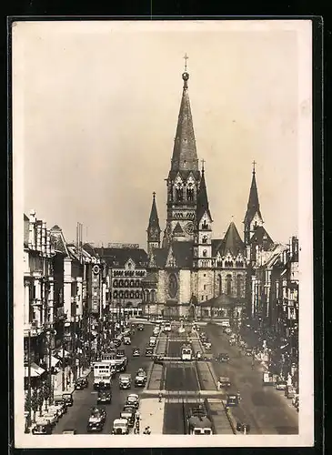 AK Berlin-Charlottenburg, Tauentzienstrasse mit Kaiser-Wilhelm-Gedächtniskirche