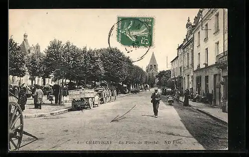 AK Chauvigny, La Place du Marché