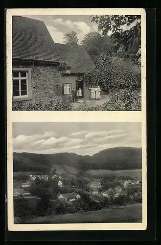AK Stettbach i. Odenwald, Ortsansicht, Gasthaus Weber