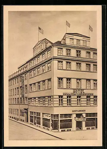 AK Bremen, Hotel und Restaurant Schaper-Siedenburg, Inh.: Carl Wegner, Bahnhofstrasse 34