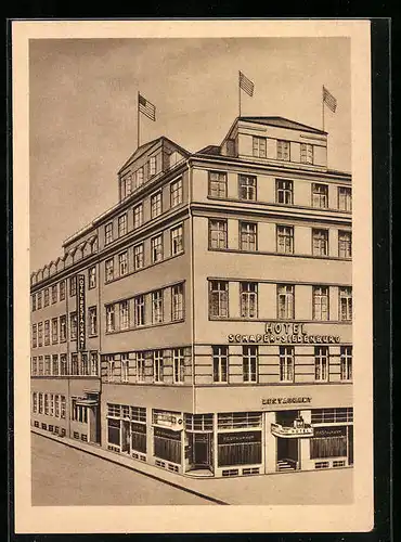 AK Bremen, Hotel und Restaurant Schaper-Siedenburg, Bahnhofstrasse 34